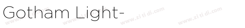 Gotham Light字体转换